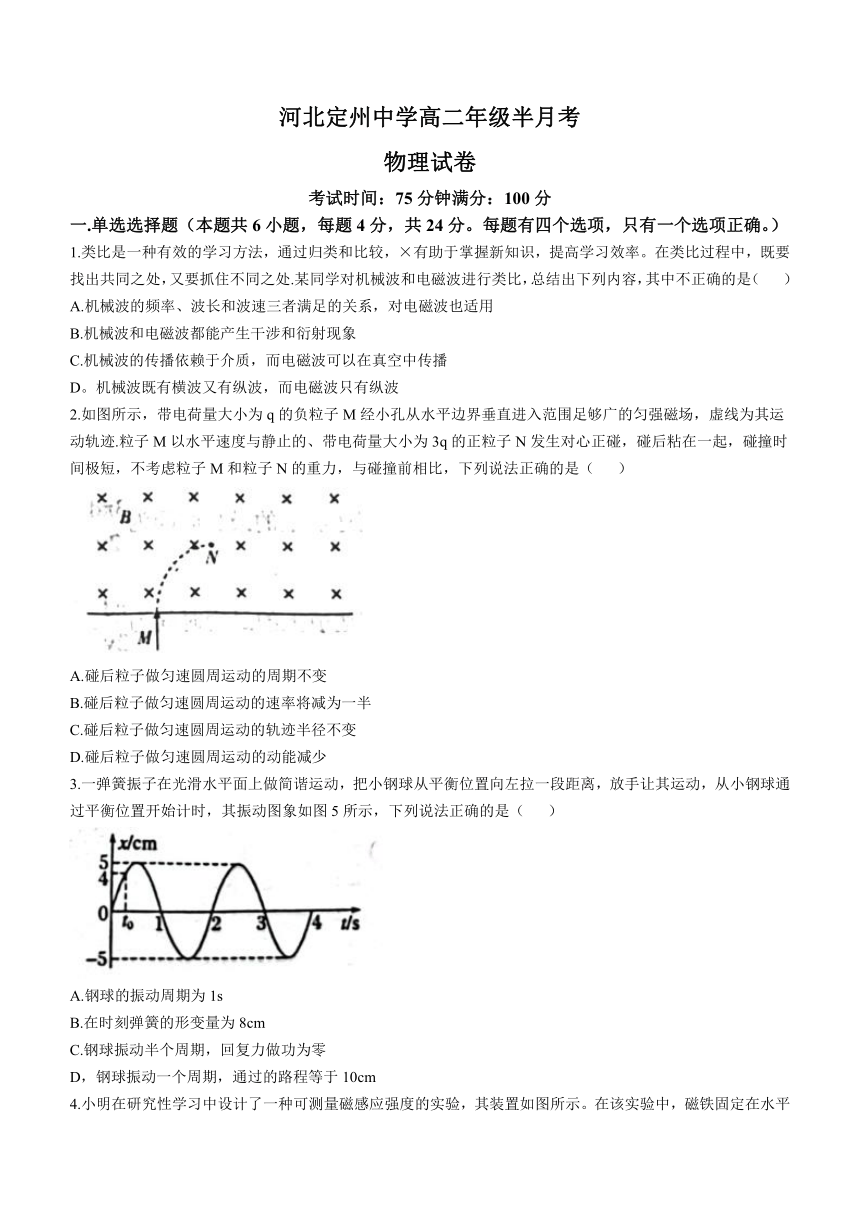 河北省定州名校2023-2024学年高二下学期3月月考试题 物理（含解析）