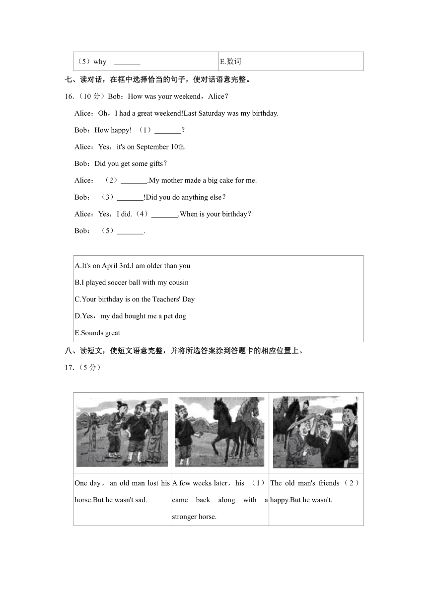 云南省昆明市盘龙区2023-2024学年七年级上学期新生分班测试英语试卷（含解析无听力音频及原文）