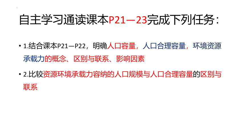 高中地理鲁教版（2019）必修二1.3人口合理容量（共26张ppt）