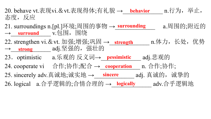 2024届高考英语人教版（2019）选择性必修第二册Unit 2 Bridging Cultures Words and Expressions复习课件(共19张PPT)