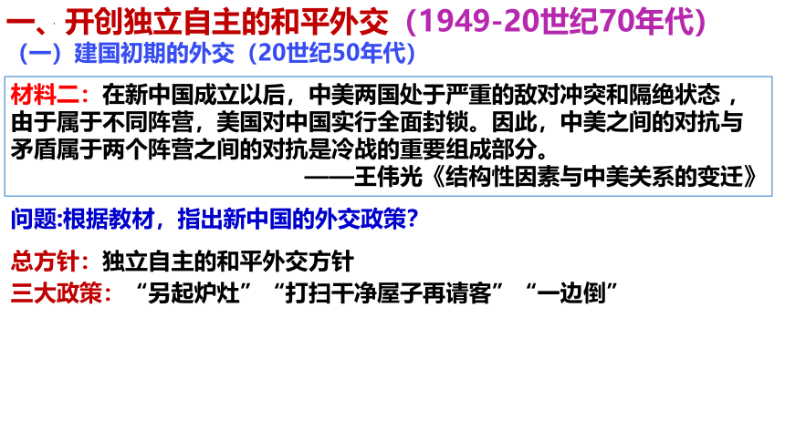 第14课 当代中国的外交 课件--2023-2024学年高二上学期历史统编版（2019）选择性必修1(共39张PPT)