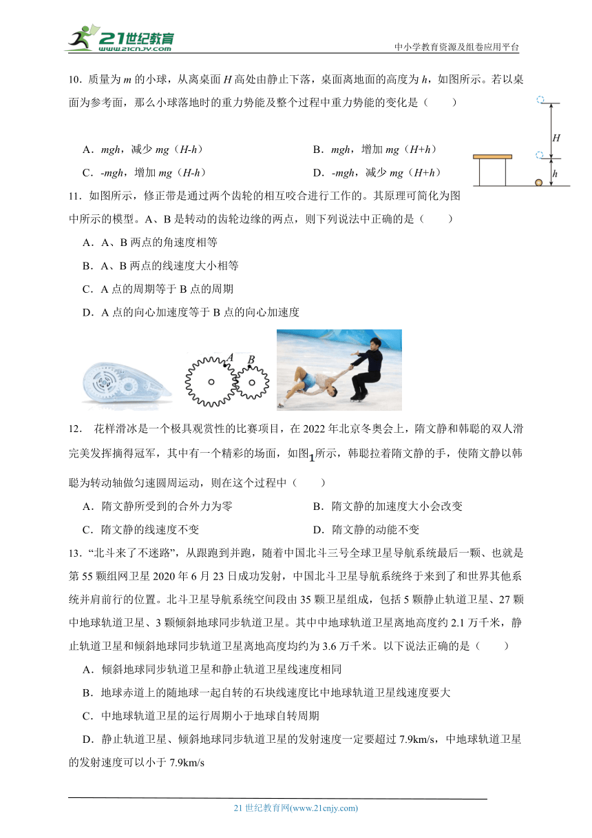 2024年浙江省学业水平考试高中物理模拟试题2