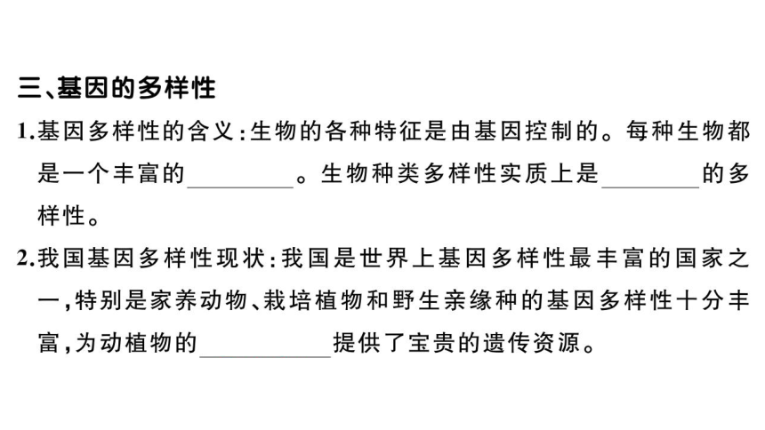 6.2认识生物的多样性习题课件(共23张PPT)