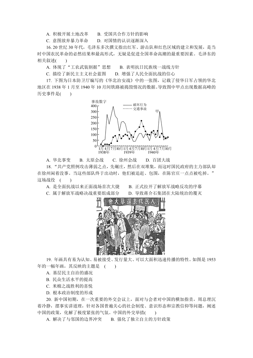 2024年江苏省普通高中学业水平合格性考试模拟（四）历史试题（含答案）