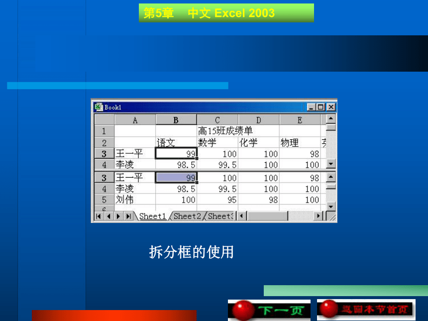 第5章   中文 Excel 2003 课件(共114张PPT)《 计算机文化基础》（高教版）