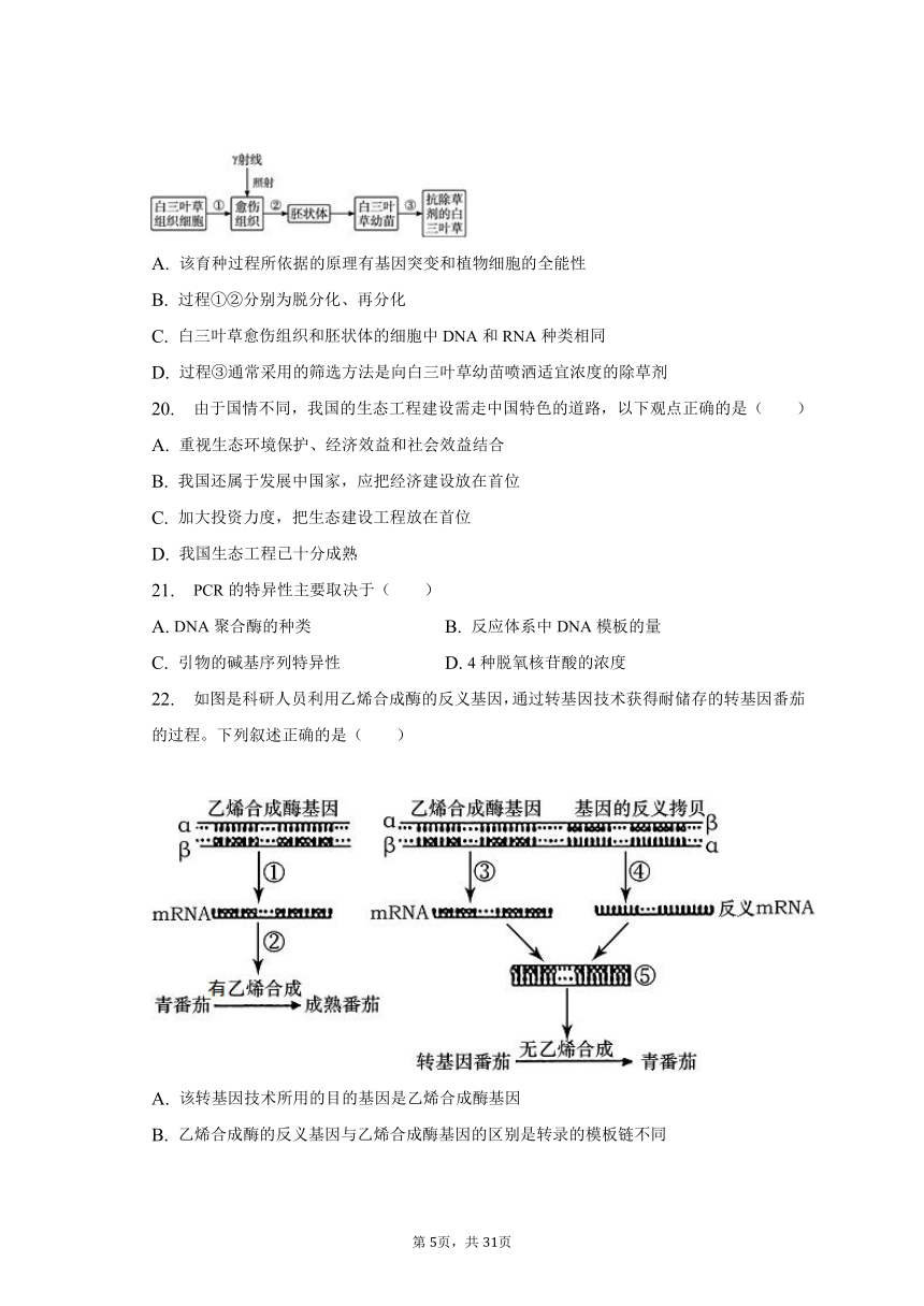 2022-2023学年云南省保山市腾冲重点中学高二（下）期末生物试卷（含解析）