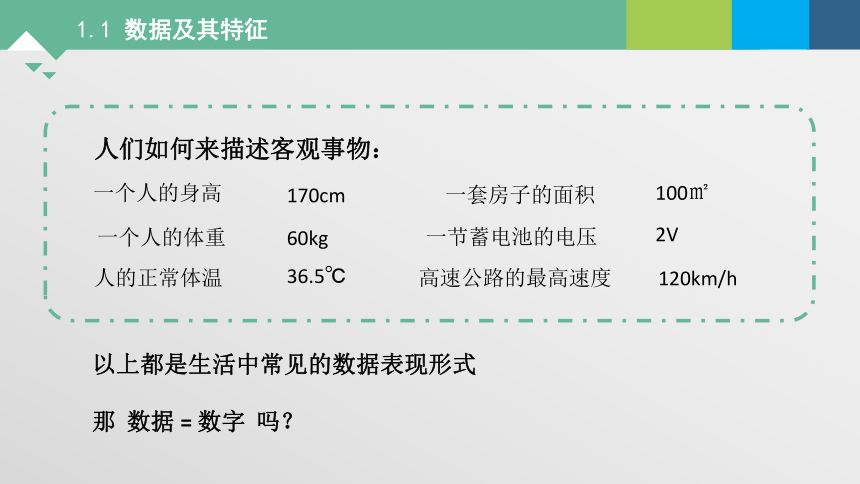 1.1数据及其特征 课件(共18张PPT) 2023—2024学年高中信息技术粤教版（2019）必修1