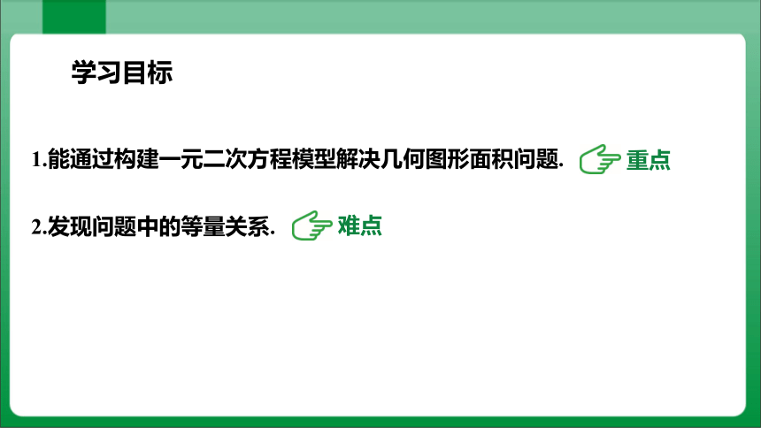 21.3.3 实际问题与一元二次方程-----面积问题  课件（23张PPT）