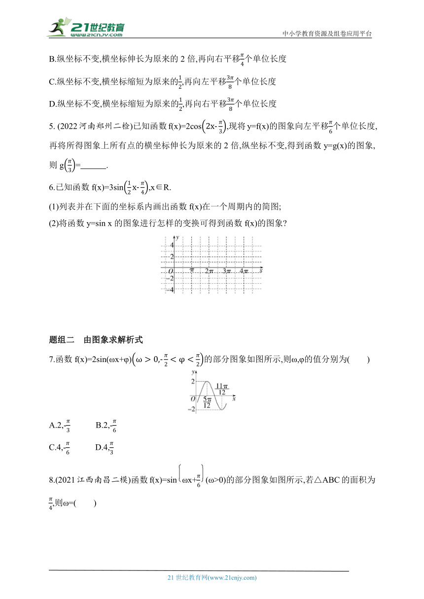 2024北师版高中数学必修第二册同步练习题--6　函数y=Asin(ωx+φ)的性质与图象(含解析)
