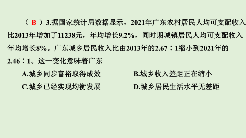 2024年中考道德与法治二轮总复习课件(共58张PPT)：走向共同富裕  推进民族复兴