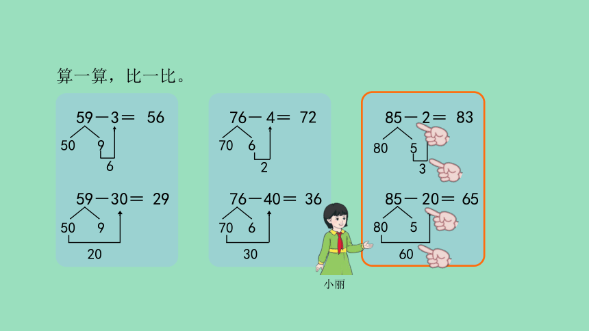 （新插图）人教版一年级数学下册6.7 两位数减一位数、整十数（第3课时）课件(共28张PPT)