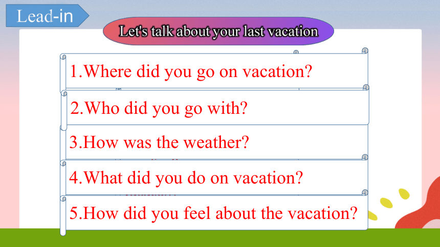 Unit1 Where did you go on vacation SectionB 2a-2e 课件(共28张PPT)