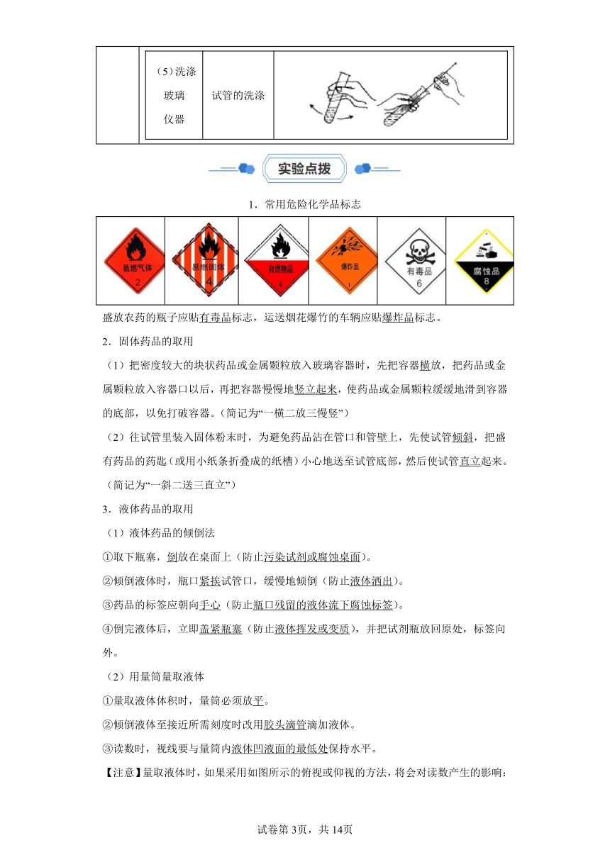 实验04化学实验的基本操作 同步实验课(含解析) 九年级化学上学期人教版