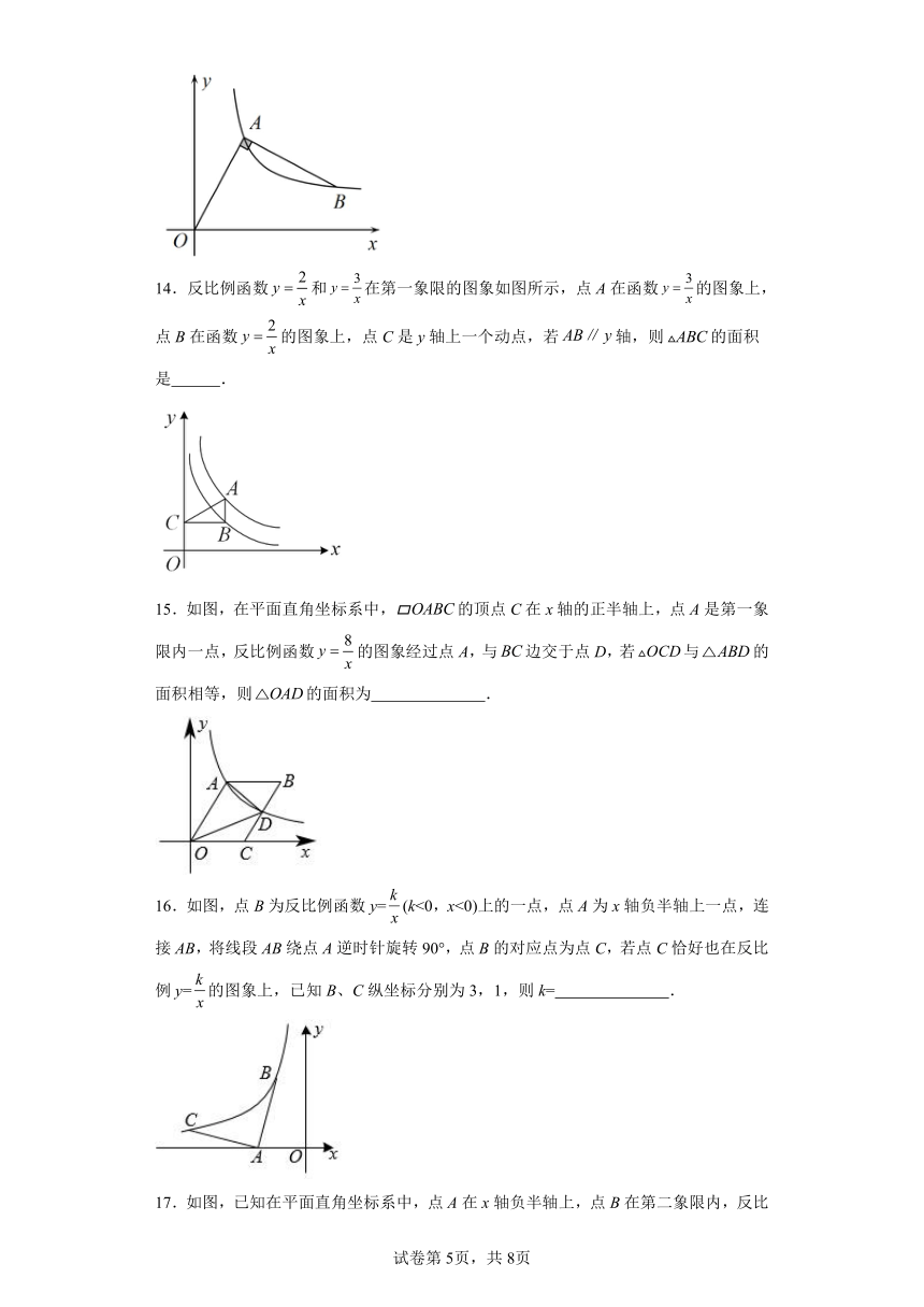 专题26.12“设参求值”解决反比例函数问题 基础篇 专项练习（含解析）2023-2024学年九年级数学下册人教版专项讲练