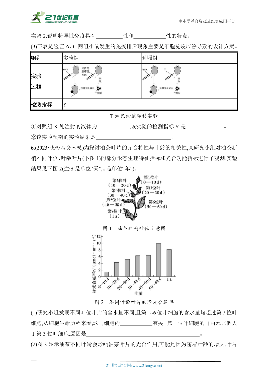 【备考2024】高中生物二轮专题练习  7.实验设计与分析（含解析）