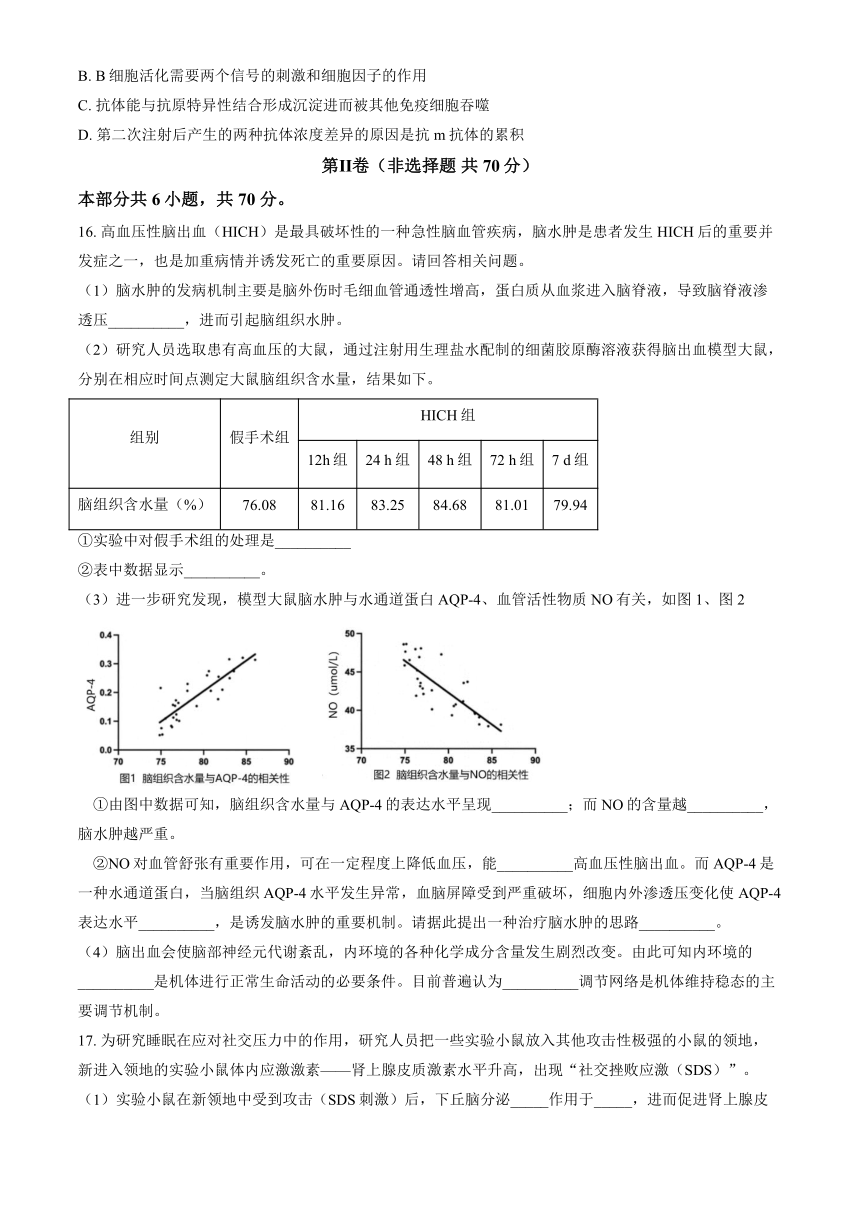 2023北京丰台高二（上）期中生物（A卷）（教师版）（有解析）