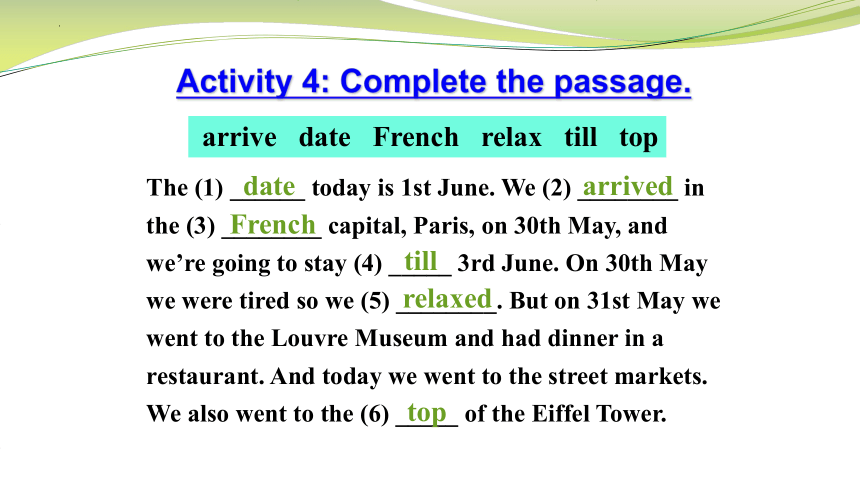 Module 10 A holiday journey Unit 3 Language in use (共21张PPT)