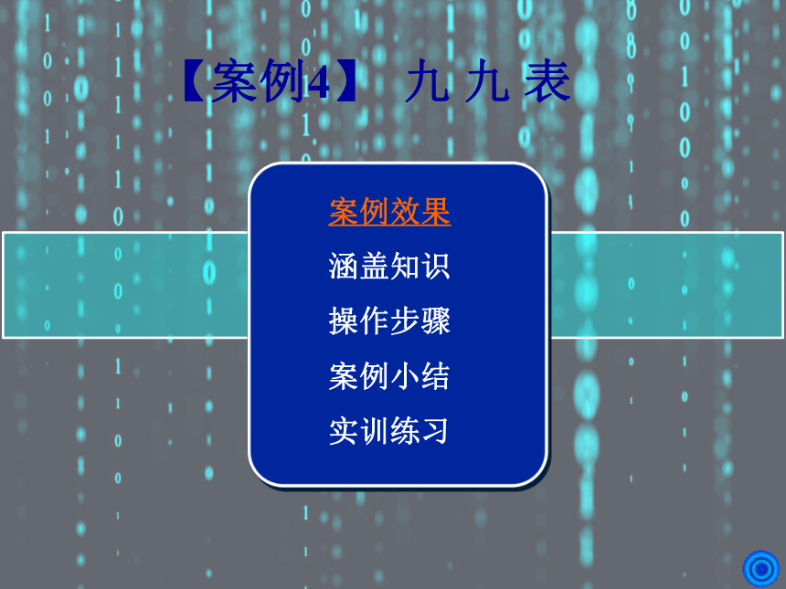 2024年《VB程序设计案例驱动型教程》 【案例4】九九表 课件(共17张PPT)（国防工业出版社）