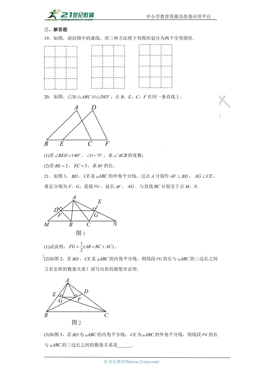 第1章 全等三角形 单元精选精练卷（含解析）