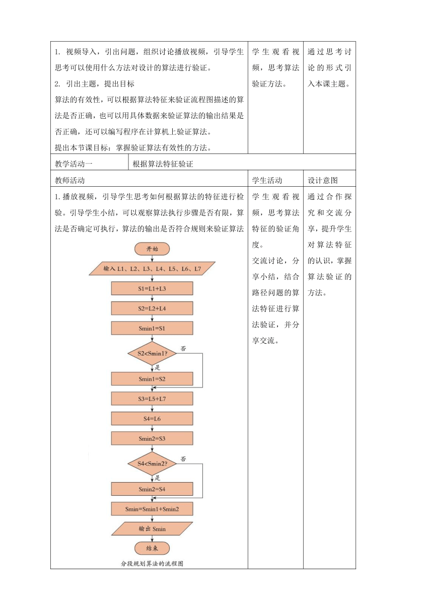 浙教版(2023)信息科技五上 第14课 算法的验证 教学设计（表格式）