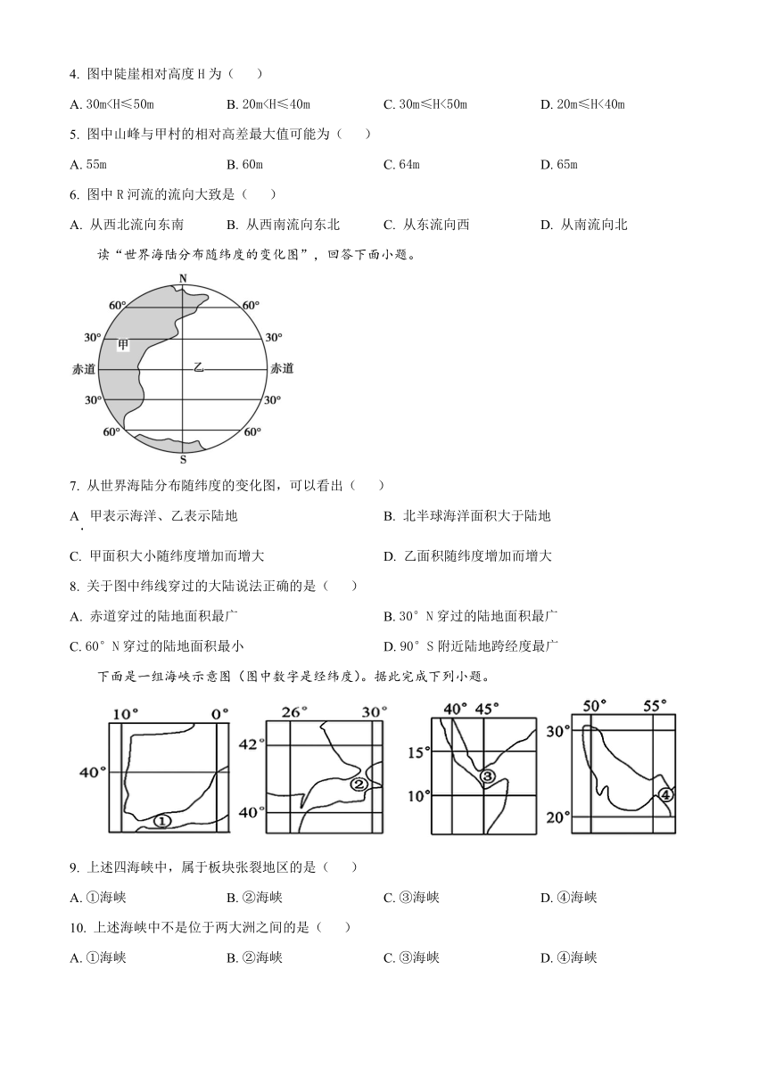 四川省蓬溪县2023-2024学年高二上学期开学考试地理试题（原卷版+解析版）