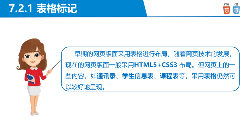 中职《Web前端开发案例教程（HTML5+CSS3）（第2版）》（人邮版·2023）同步课件：任务7制作学生信息表(共25张PPT)
