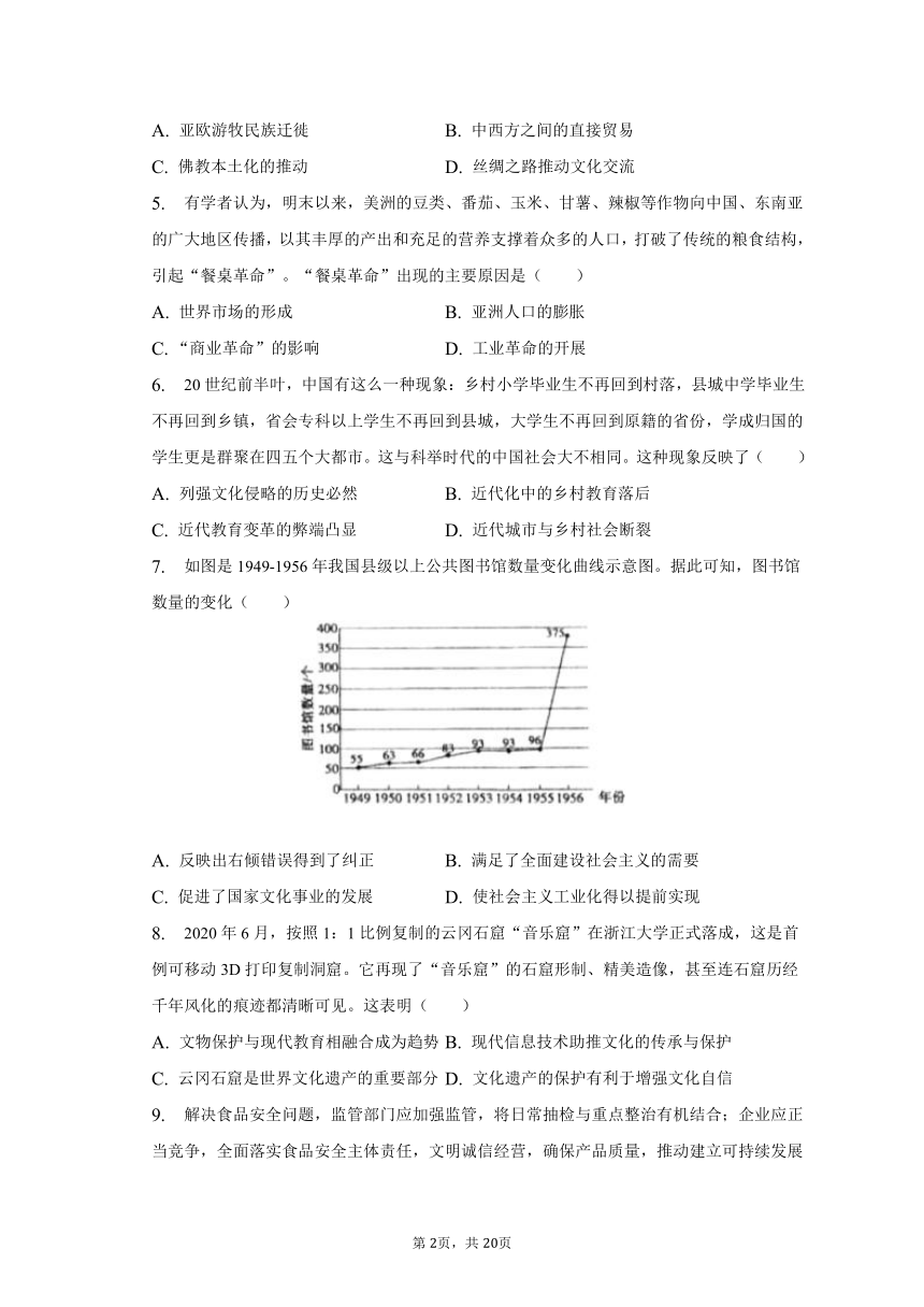 2022-2023学年河南省信阳市高二（下）期末历史试卷（含解析）