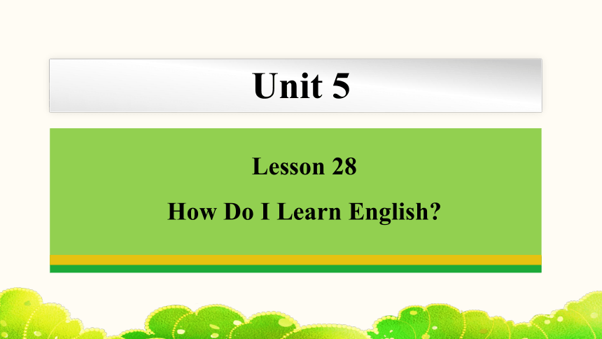 Unit 5 Lesson 28 How Do I Learn English 课件(共23张PPT) 2023-2024学年冀教版英语七年级下册