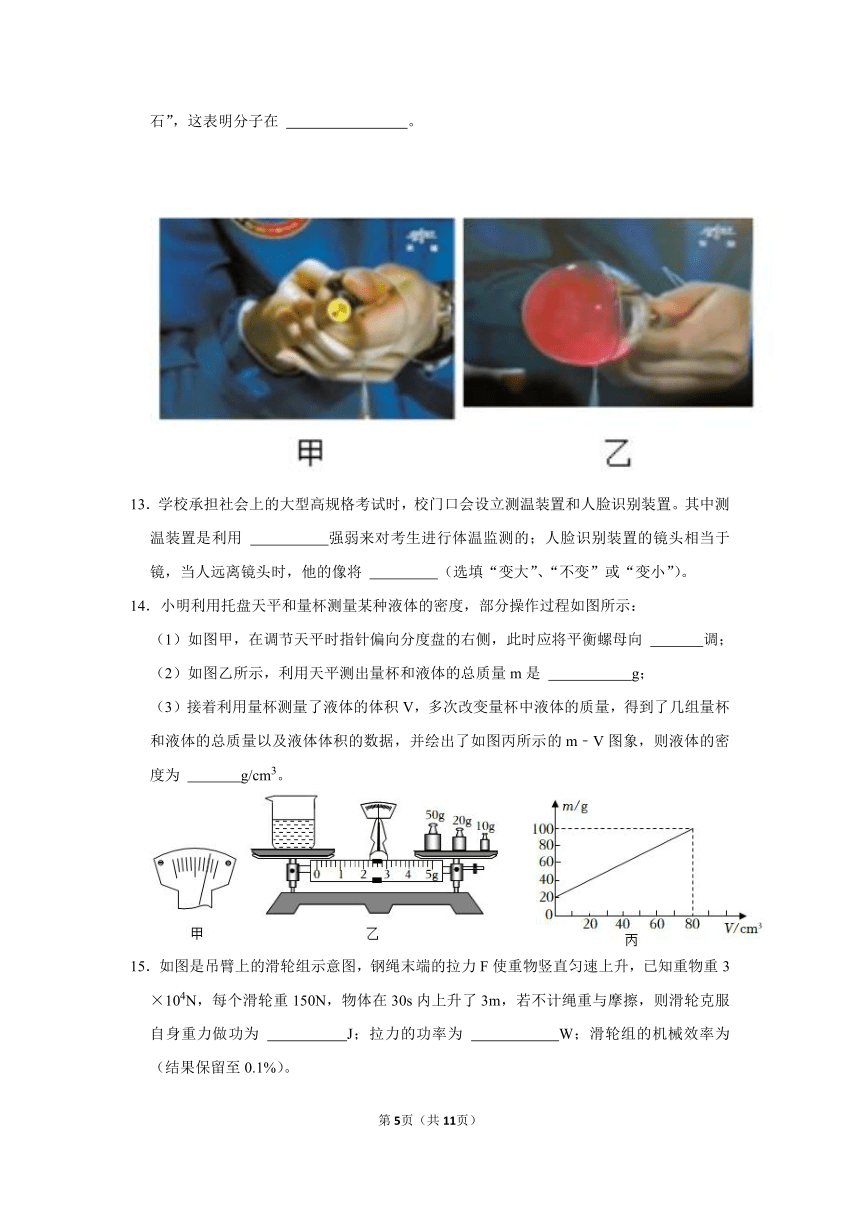 2024年陕西省西安市雁塔区中考物理一模试卷（3月份）（不含答案）