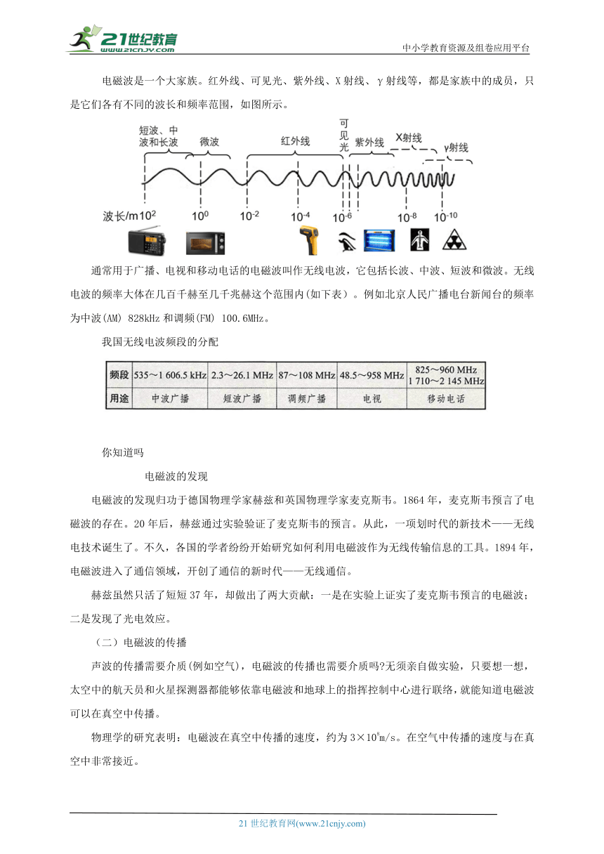 15.1 电磁波 教案【核心素养目标】（2022新课标）