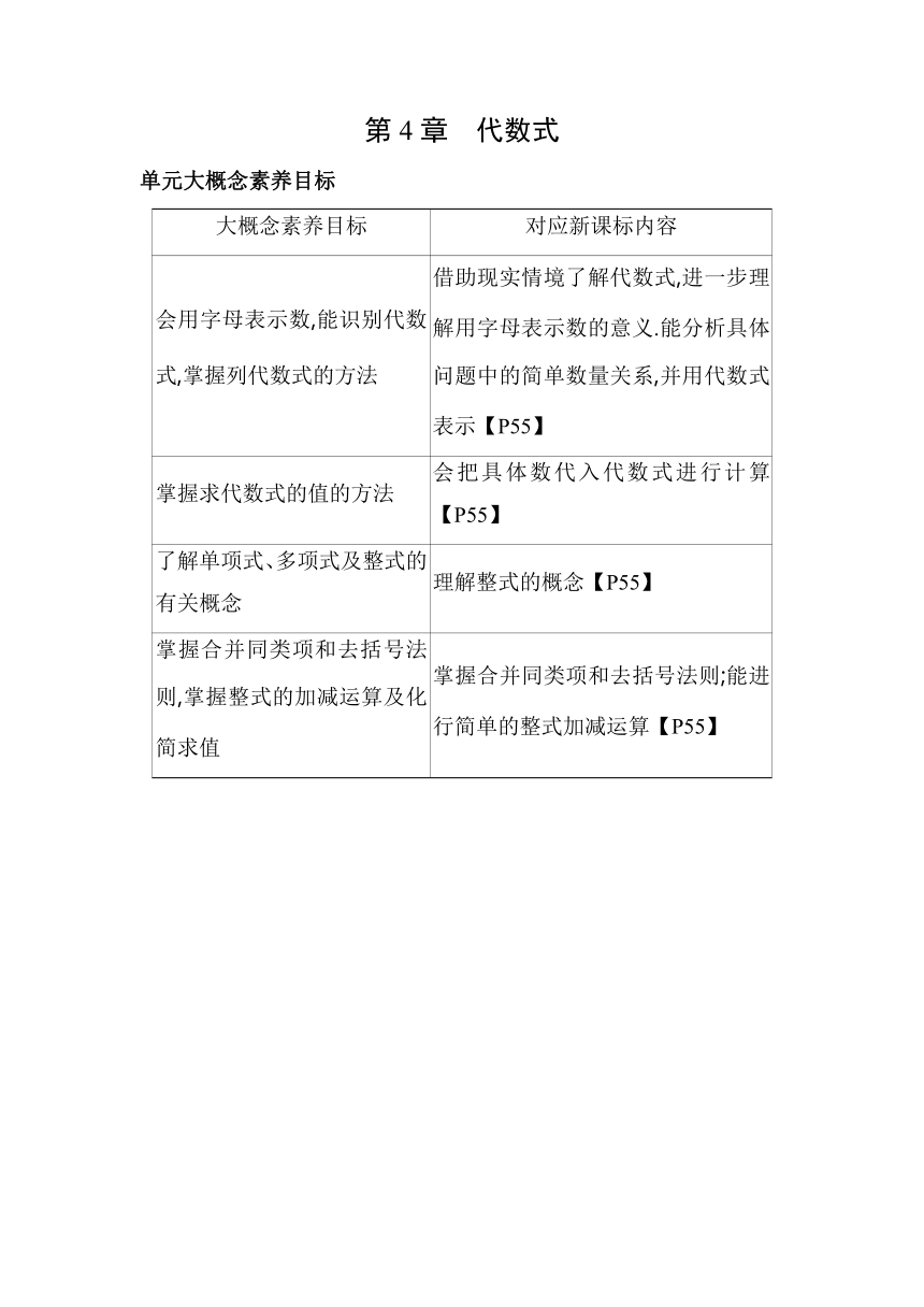 浙教版数学七年级上册4.1　用字母表示数  素养提升练（含解析）