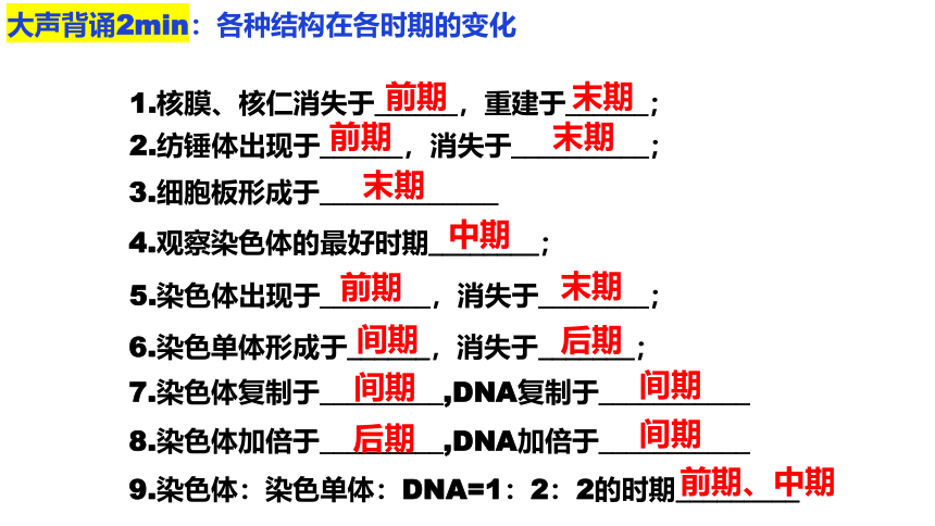 6.1 细胞的增殖  （第2课时）(共20张PPT)课件 2023—2024学年高一上学期生物人教版必修1