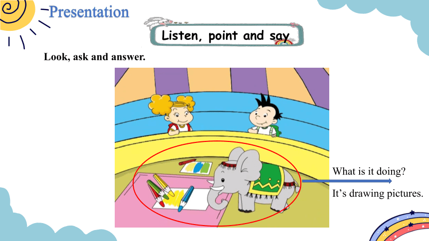 Module 3 Unit 2 What's the elephant doing？课件（2个课时  32张PPT)