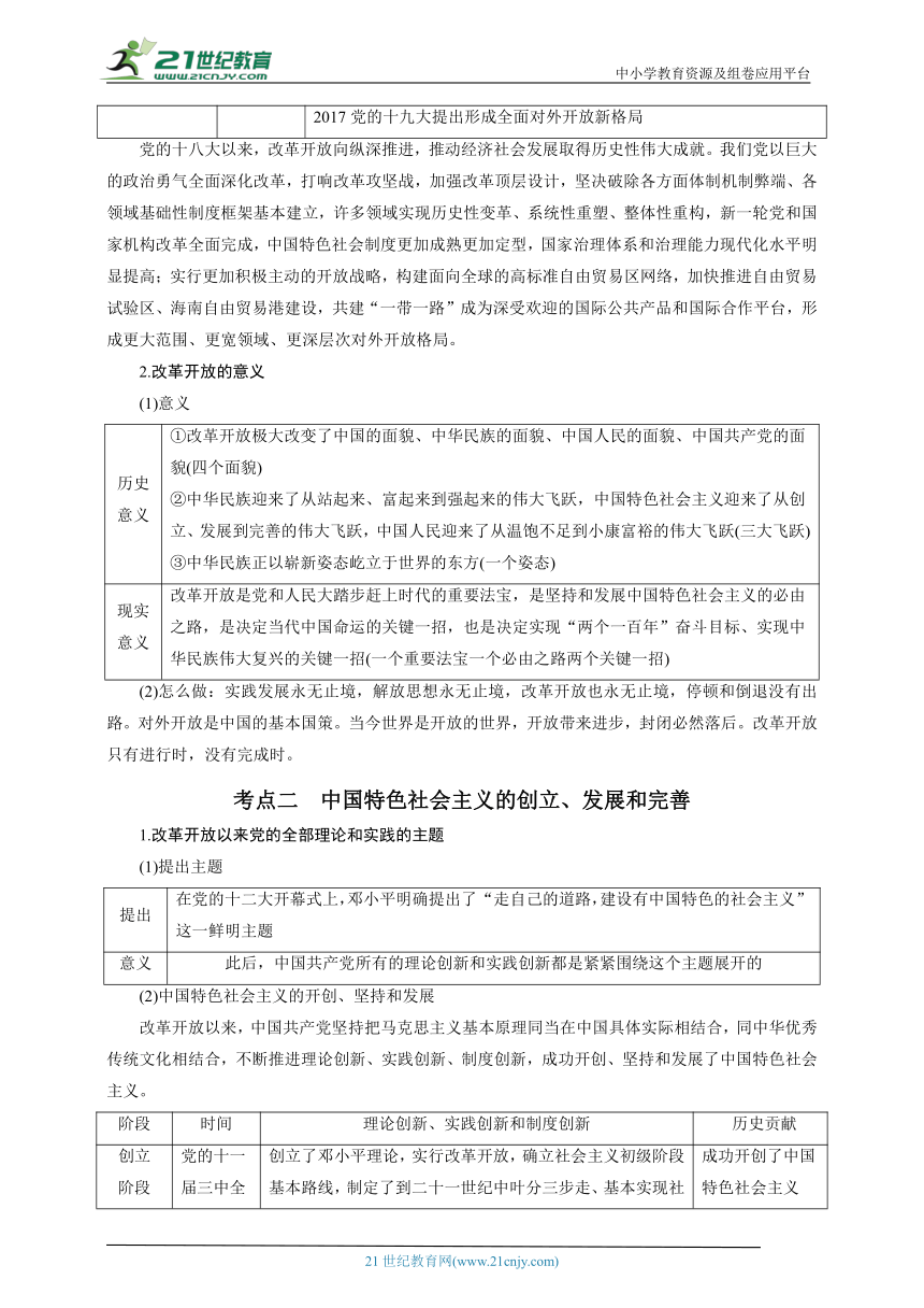 必修一第三课　只有中国特色社会主义才能发展中国 速记手册（最新版）