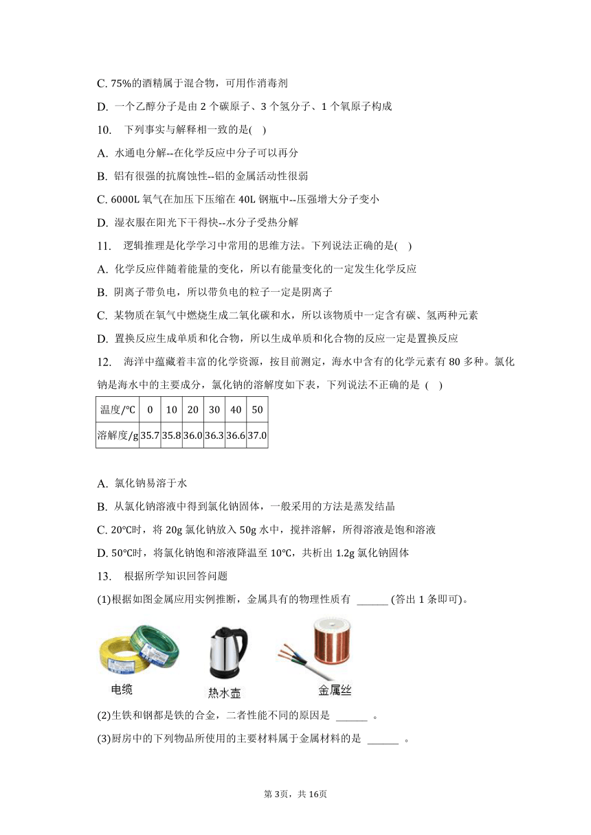 2023年安徽省合肥市高新区庆平希望学校中考化学模拟试卷（五）（含解析）