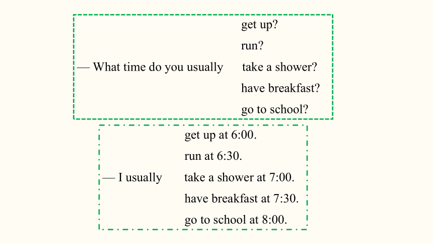 Unit 2 What time do you go to school?Section B (1a~1e) 课件(共24张PPT，内嵌音频) 2023-2024学年人教版英语七年级下册