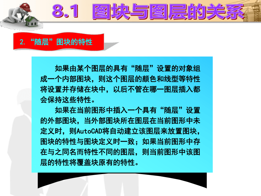 课题8  图块的创建 课件(共22张PPT)- 《建筑CAD（AutoCAD2012）》同步教学（国防科大版）