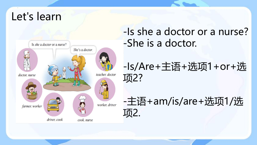 Lesson 7 Is she a doctor or a nurse？ 课件（共23张PPT）