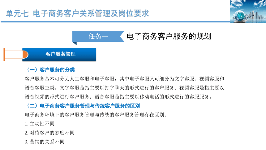 单元七 电子商务客户关系管理及岗位要求 课件(共34张PPT)-《客户服务》同步教学（北京出版社）