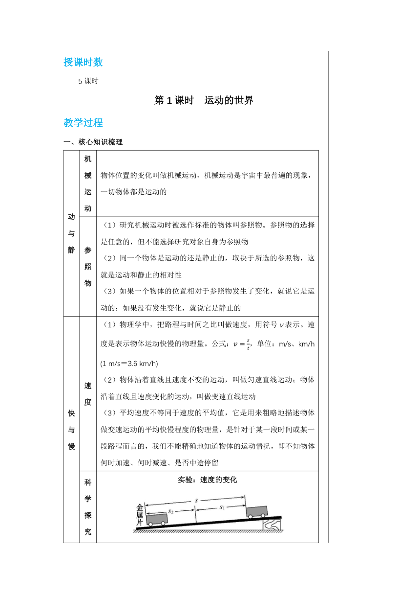 【轻松备课】沪科版物理八年级上 期末总复习 教学详案