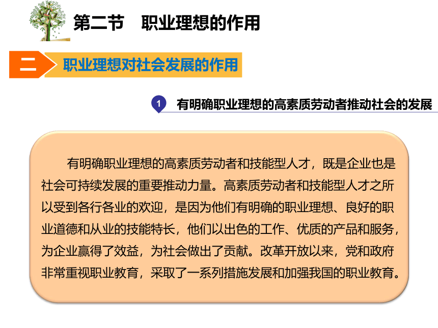 1.2职业理想的作用（课件）(共39张PPT)-中职《职业生涯规划》同步教学