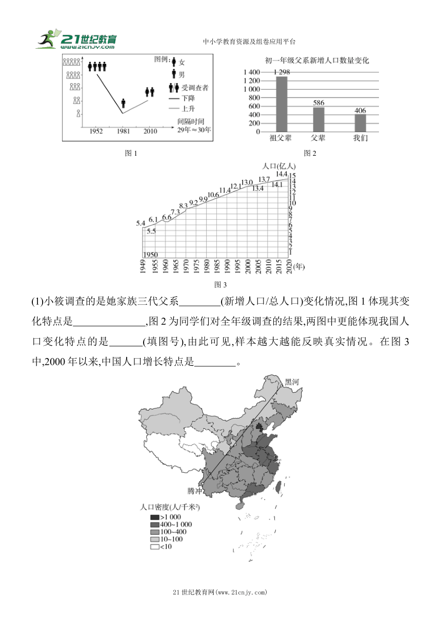 中图版（北京）地理七年级上册期末复习：专项练习（三）跨学科专题(1)（含解析）