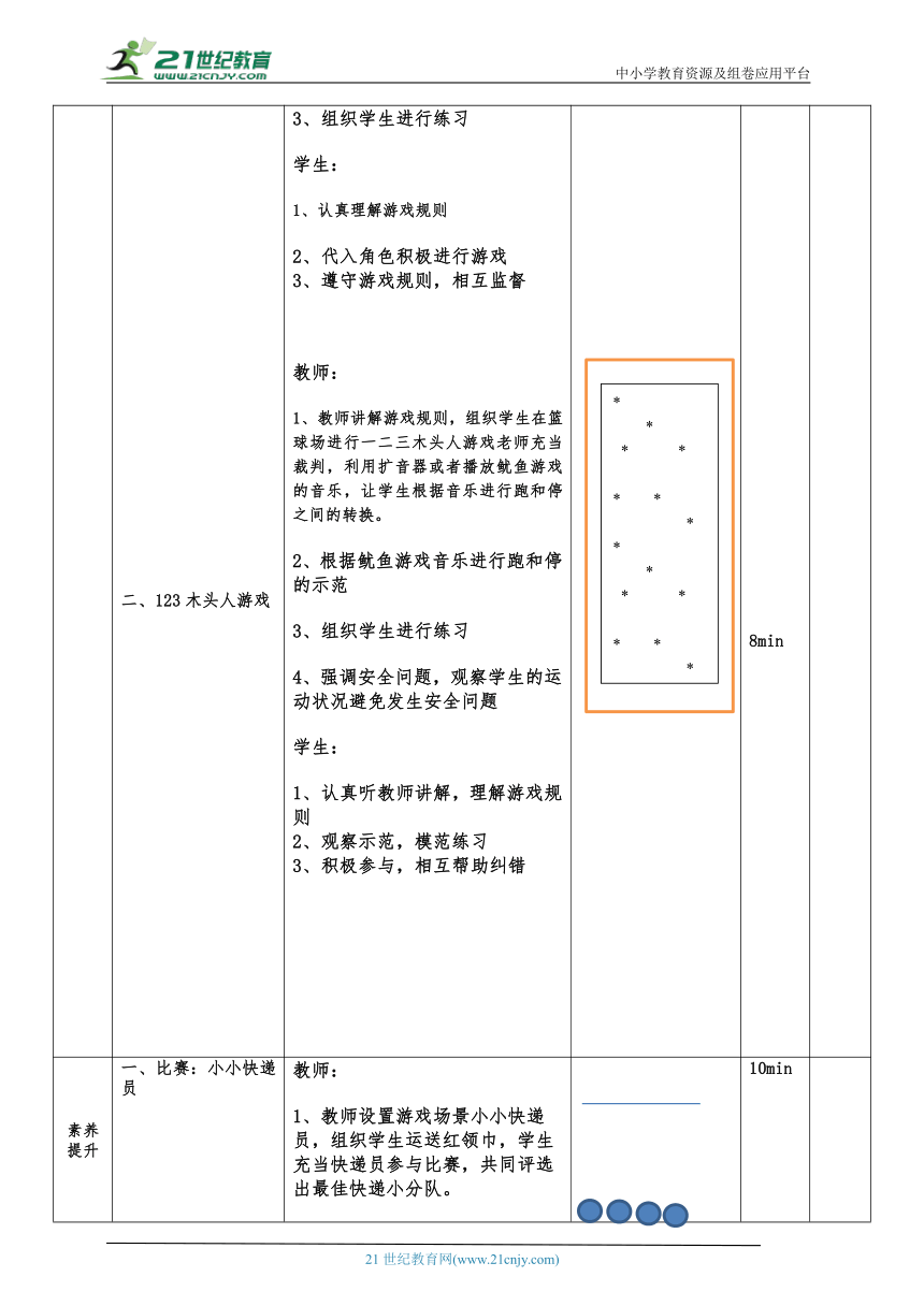 小学体育与健康三年级 13.快速跑（各种形式的快速跑）大单元课时教案