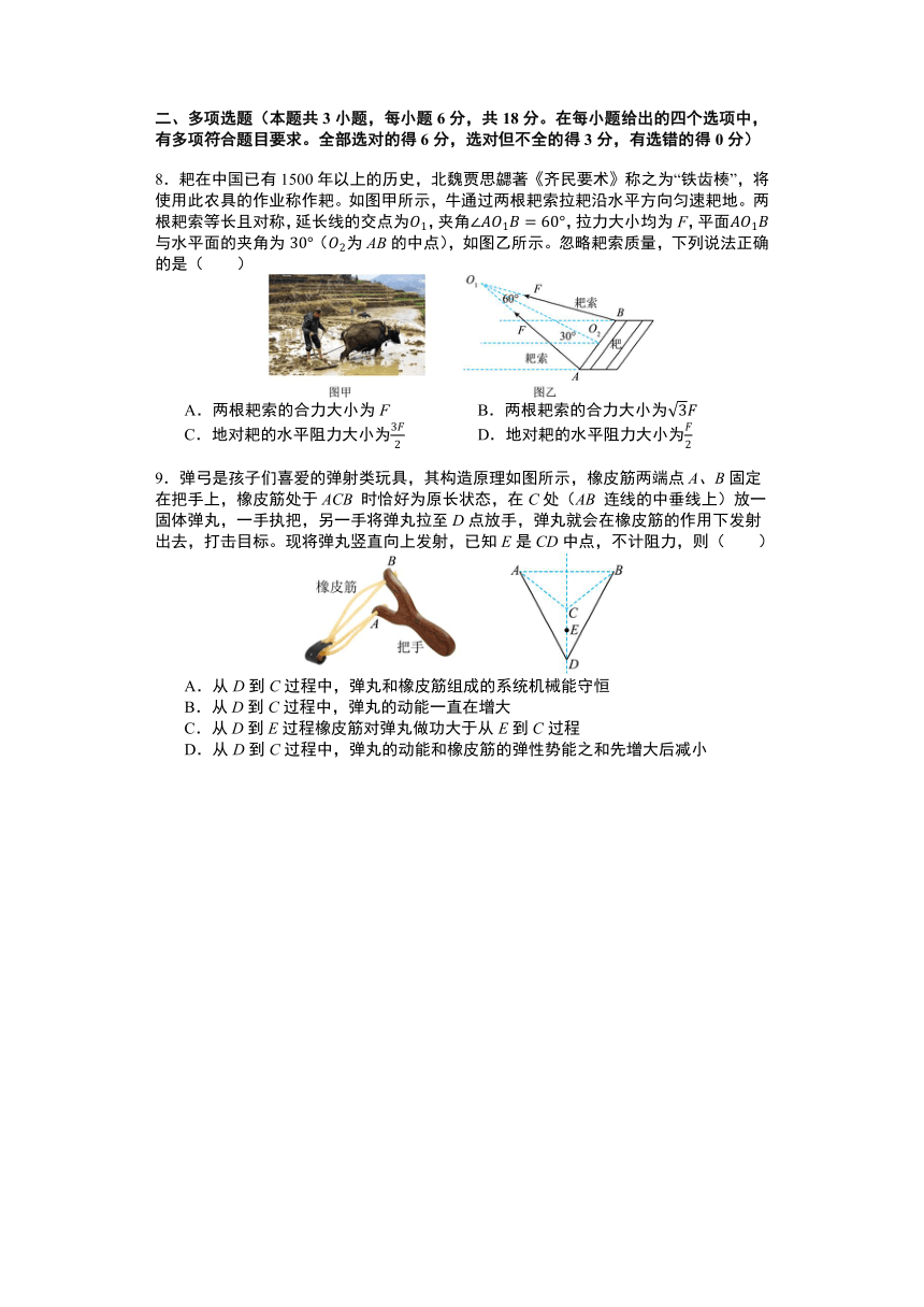 广东省广州市天河区2023-2024学年高三上学期10月统考物理试题（含答案）