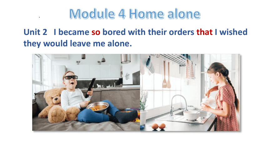 Module4  I became so bored with their orders that I wished they would leave me alone.课件（16张PPT）