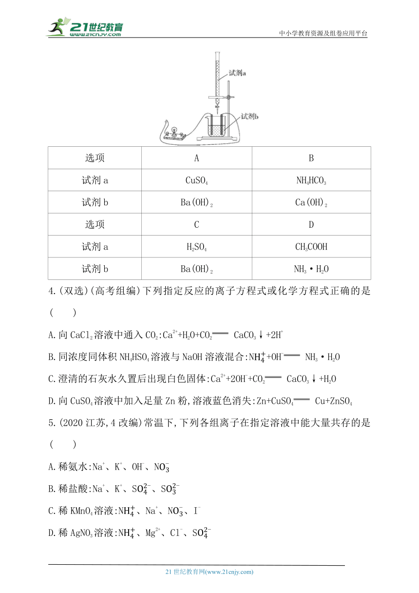 2024人教版新教材高中化学必修第一册同步练习--第一章　物质及其变化综合拔高练（含解析）