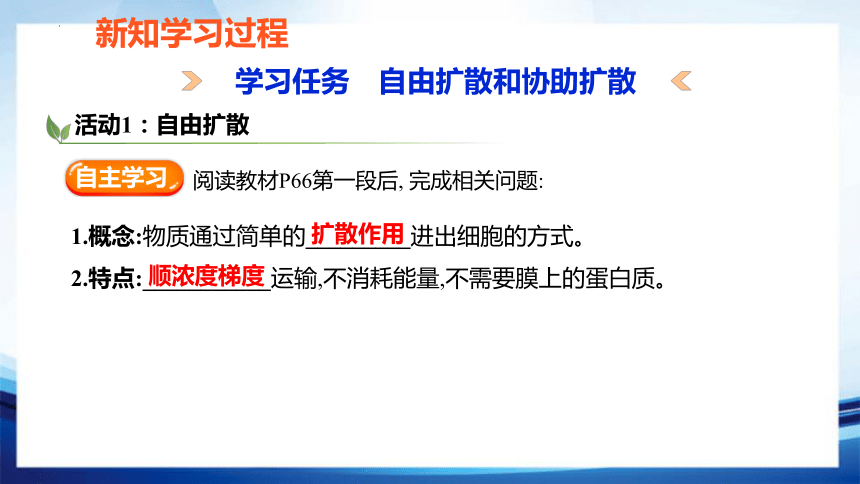 4.1.2 自由扩散和协助扩散(共22张PPT)-高一生物课件（人教版2019必修1）