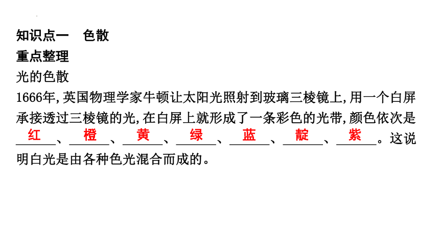 4.5光的色散 课件(共18张PPT) -人教版物理八年级上册