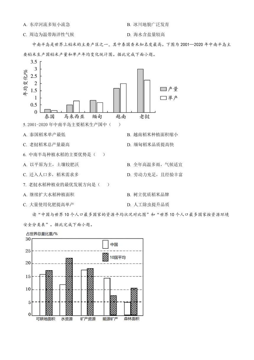 辽宁省实验名校2023-2024学年高二上学期12月月考试题 地理（解析版）