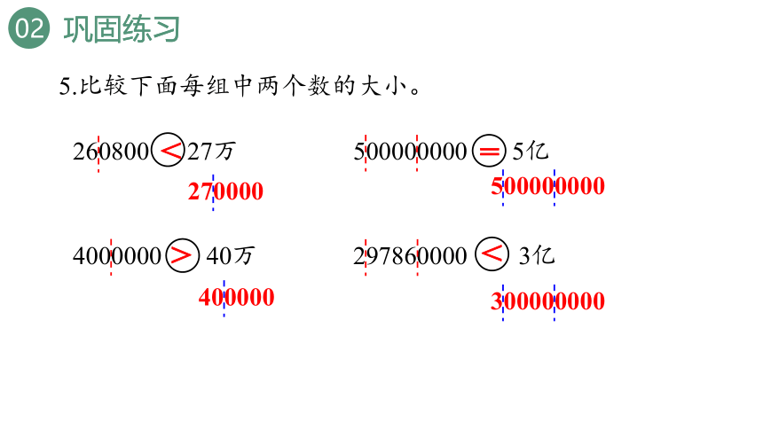 新人教版数学四年级上册1.18 练习五课件（15张PPT)